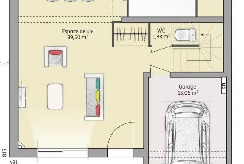  Vente Terrain + Maison - Terrain : 220m² - Maison : 93m² à Chailly-en-Bière (77930) 