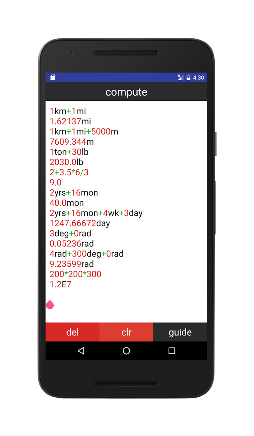 Compute - Unitary Calculator Screen 2