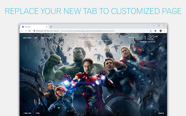 Marvel Comics Custom New Tab by freeaddon.com