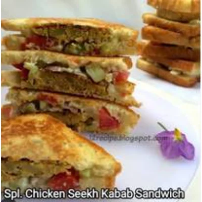 Spl.Chicken Seekh Kabab Sandwich