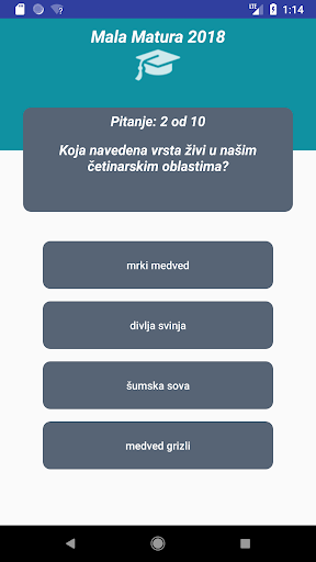 Mala Matura Testovi 2018