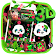 Cute Panda Nature Glass Tech Theme icon