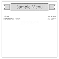 Hasnain Tahari Center menu 1