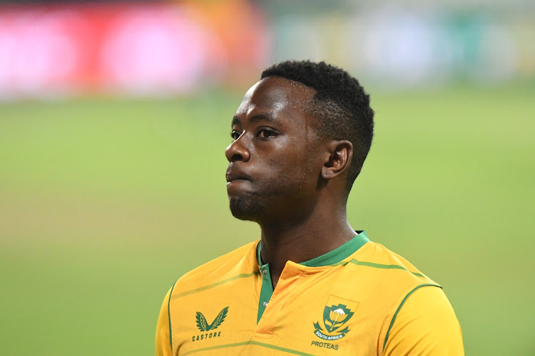 Kagiso Rabada of South Africa during the T20 international match between South Africa and West Indies at Wanderers Stadium in Johannesburg, March 28 2023. Picture: SYDNEY SESHIBEDI/GALLO IMAGES