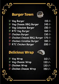 Burger Town menu 1