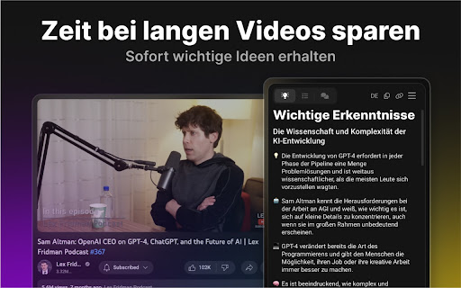 Eightify: KI-YouTube-Zusammenfassung mit ChatGPT