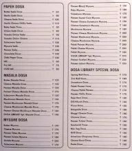 Dosa Library menu 1