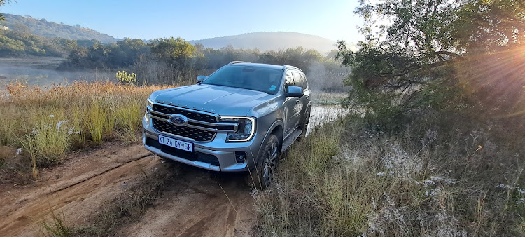 The Everest's off road abilities enable it to scamper through steep dongas and muddy trails without breaking a sweat. Picture: DENIS DROPPA