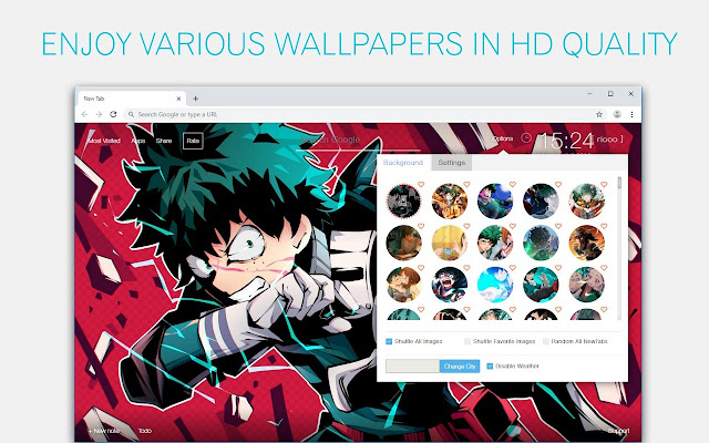 My Hero Academia Deku Wallpaper Custom NewTab logo