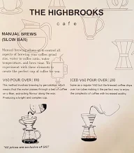 The Highbrooks Cafe menu 4