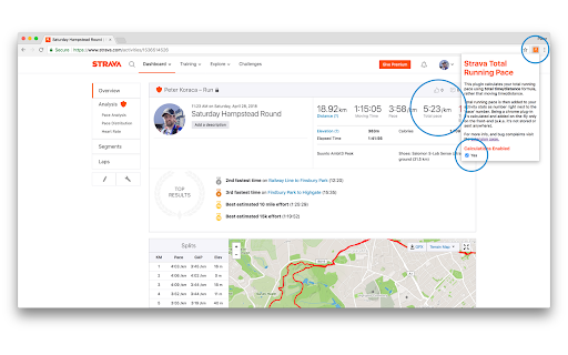 Strava Total Running Pace