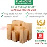 50 Túi Giấy Kraft Không Quai Đựng Thực Phẩm Elas House Túi Giấy Đựng Bánh Mì Đóng Gói Hàng