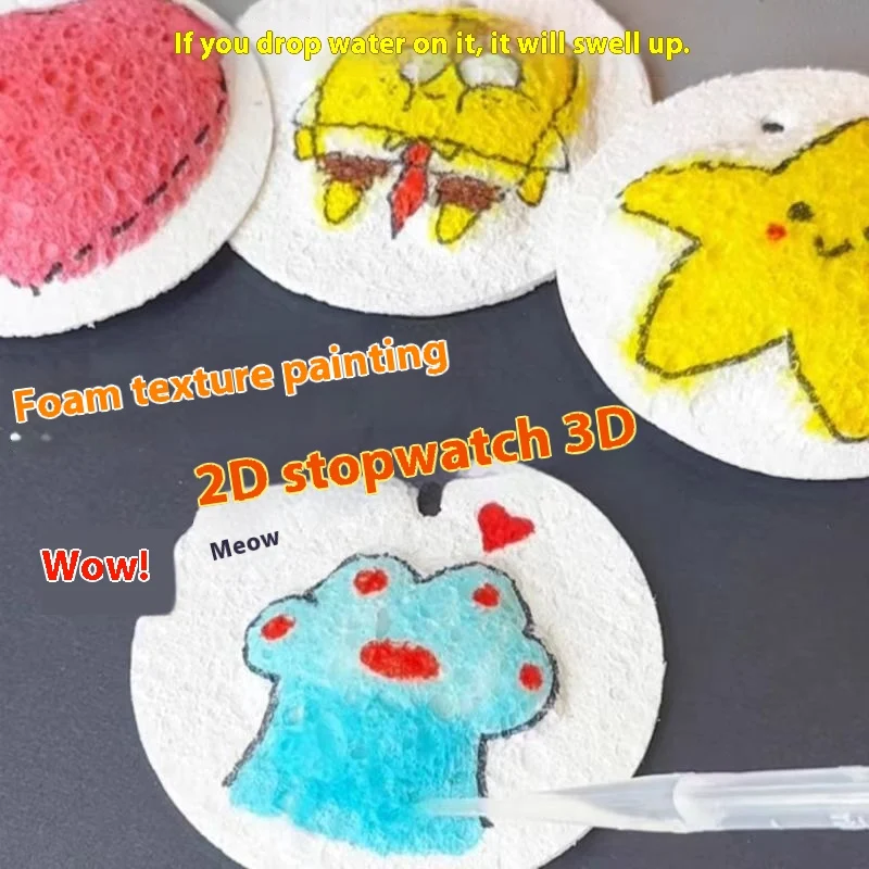 Title 7, Foam Texture Painting DIY Handmade Wooden Paddl...