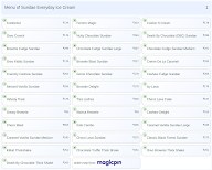 Sundae Everyday Ice Cream menu 1