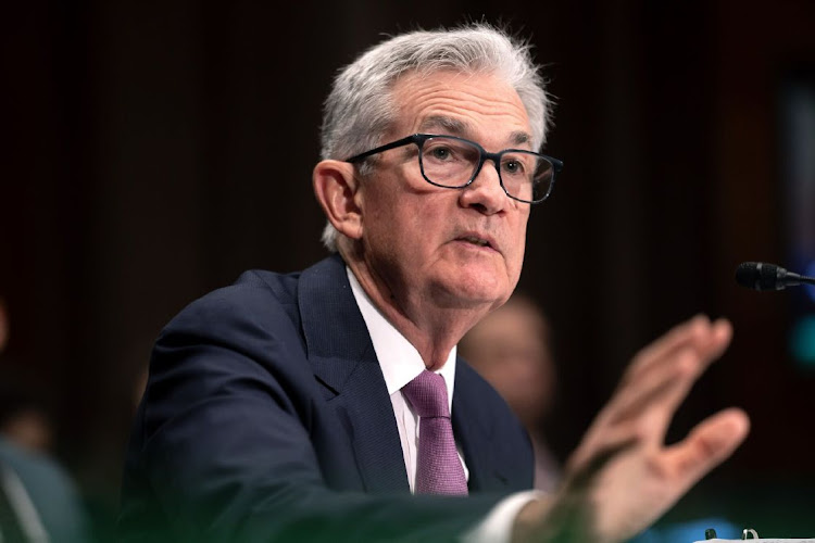 US Federal Reserve chair Jerome Powell. Picture: NATHAN HOWARD/BLOOMBERG