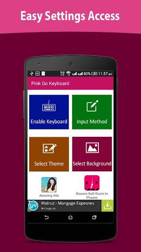 Pink Colour Theme Keyboard