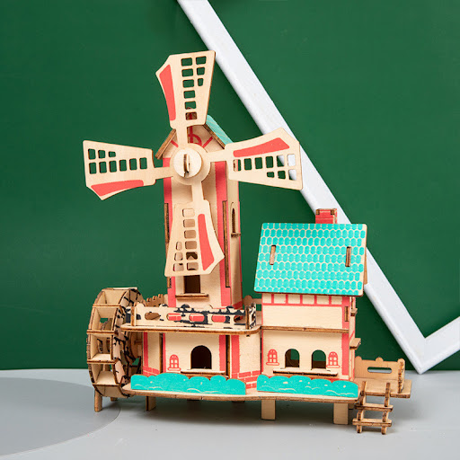 Title 5, Handmade Wooden 3D Jigsaw Puzzle Three-dimensio...