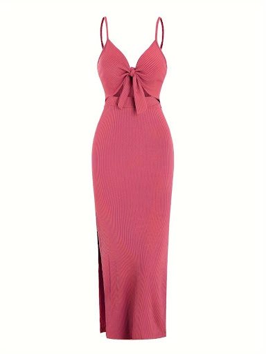 Title 13, Womens Fashion Suspenders Slit Slim-fitting Dress