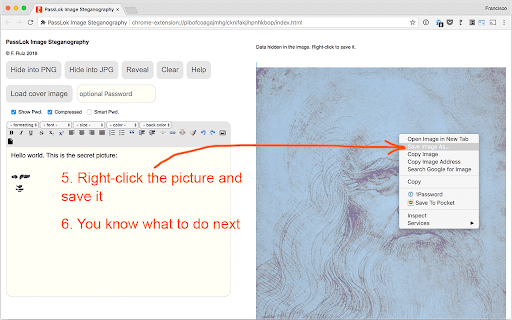 PassLok Image Steganography