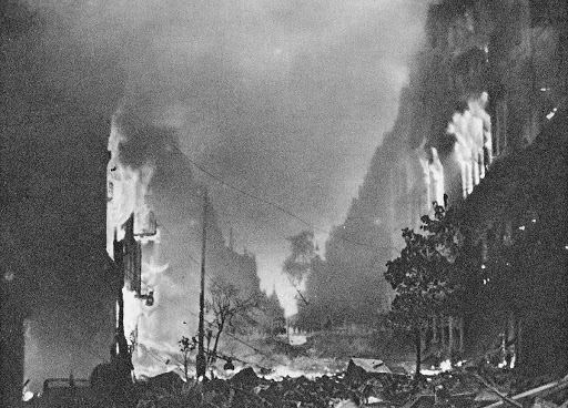 War damage during the Warsaw Uprising