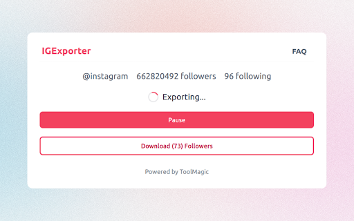 IGExporter - IG Follower Export Tool