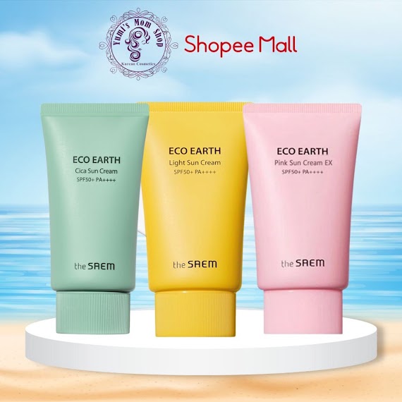 Mẫu Mới Kem Chống Nắng The Saem Eco Earth Power Sun Cream Ex Spf50+ Pa+++ 50Ml