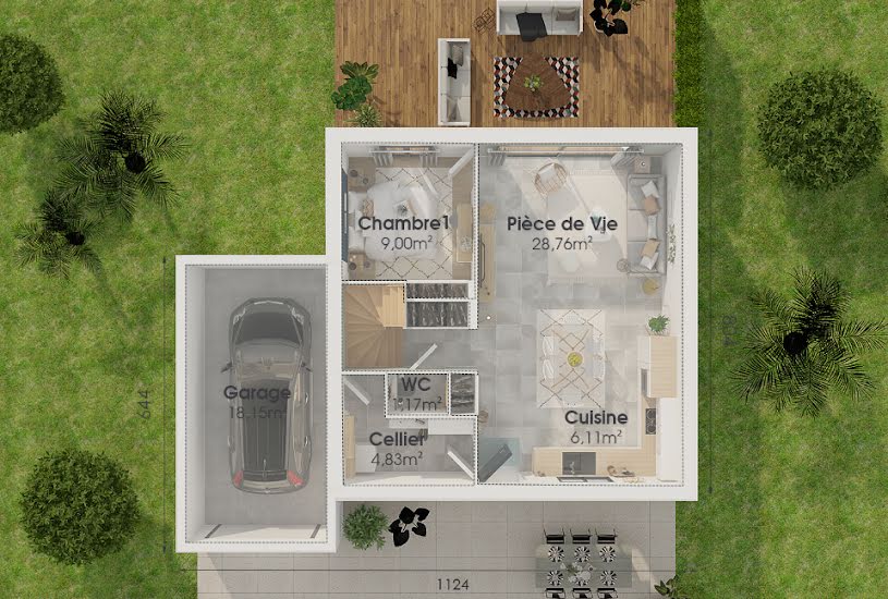  Vente Terrain + Maison - Terrain : 513m² - Maison : 98m² à Saint-Eustache-la-Forêt (76210) 