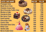 Egg Free Cakes menu 1