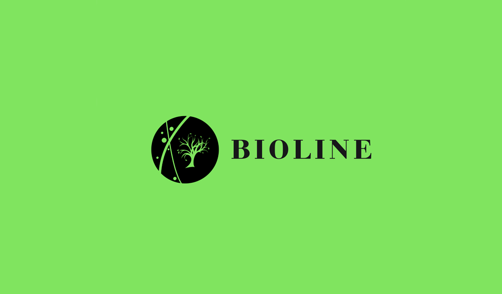 Grünes Silhouette-Baum-Bio-Logo