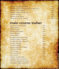 Mysore Socials menu 3