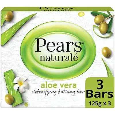 Pears Naturale Aloe Vera Detoxifying Soap Bar - 3*125 gm