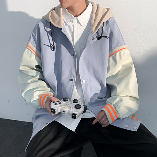 Title 4, Multi Panel Bomber Hooded Oversize Boy Jacket. ...