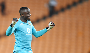 Kaizer Chiefs goalkeeper Bruce Bvuma celebrates a goal in their DStv Premiership match against Golden Arrows. He has been included in the Bafana Bafana prelimiinary squad for this month's friendlies.