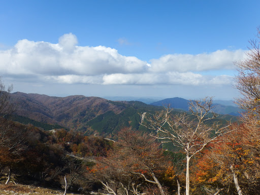 登ってきた尾根を望む