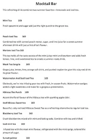 Mocktail Bar menu 4