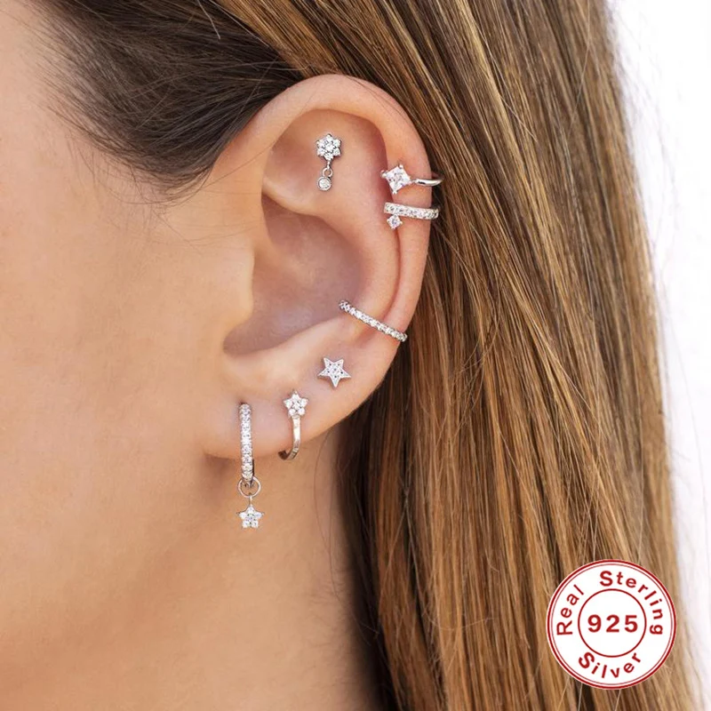 Title 2, Puncture Ear Bone Stud Earrings Nose Ring Human...