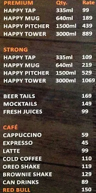 Happy Brew menu 1