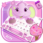 Lovely Elephant - Keyboard Theme Apk