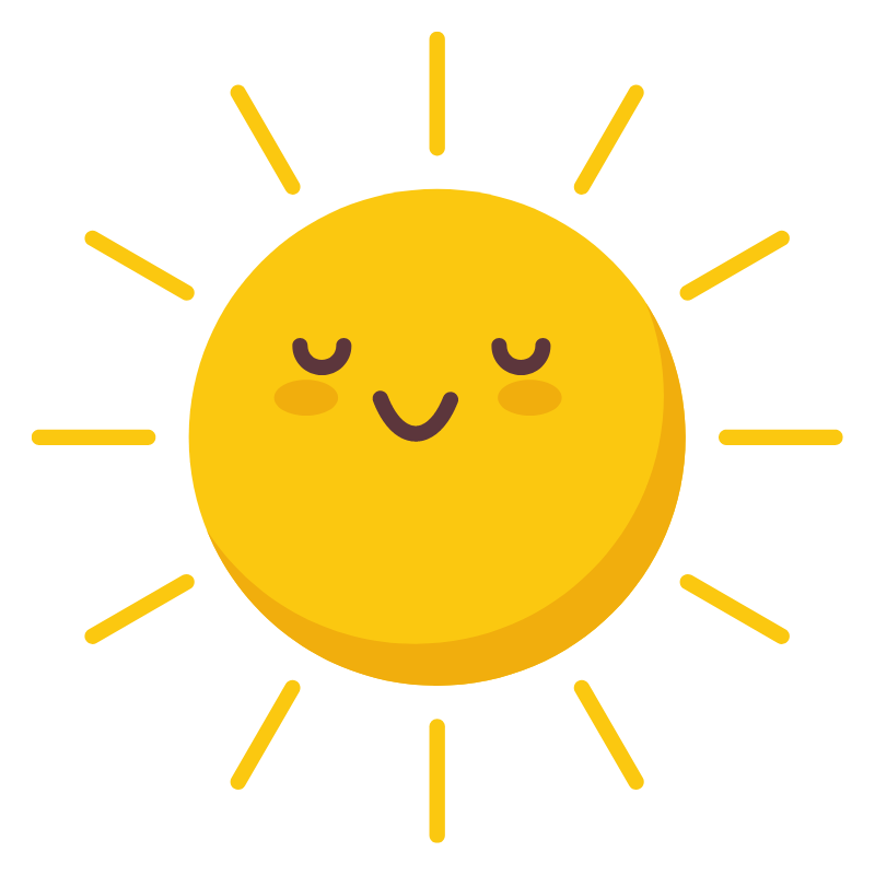 sol animación sonriente