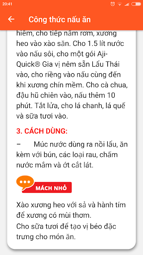 Công thức nấu ăn
