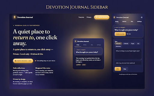 Devotion Journal Sidebar: Krishna & Gita screenshot 2