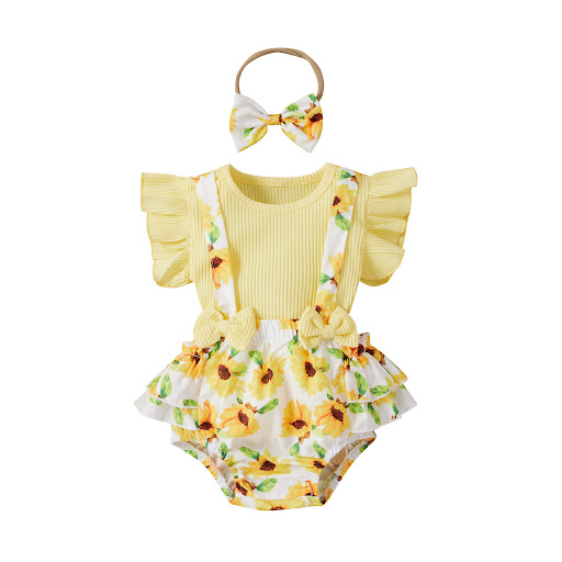 Title 8, Girls Fashion Simple Cotton Pit Strip Sling Pr...