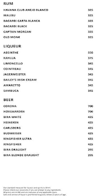 Celsius - Vivanta by Taj menu 6