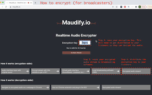 Maudify.io Audio Decrypter