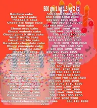 Cakes King menu 1