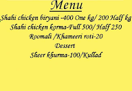 Mughlai Court menu 1