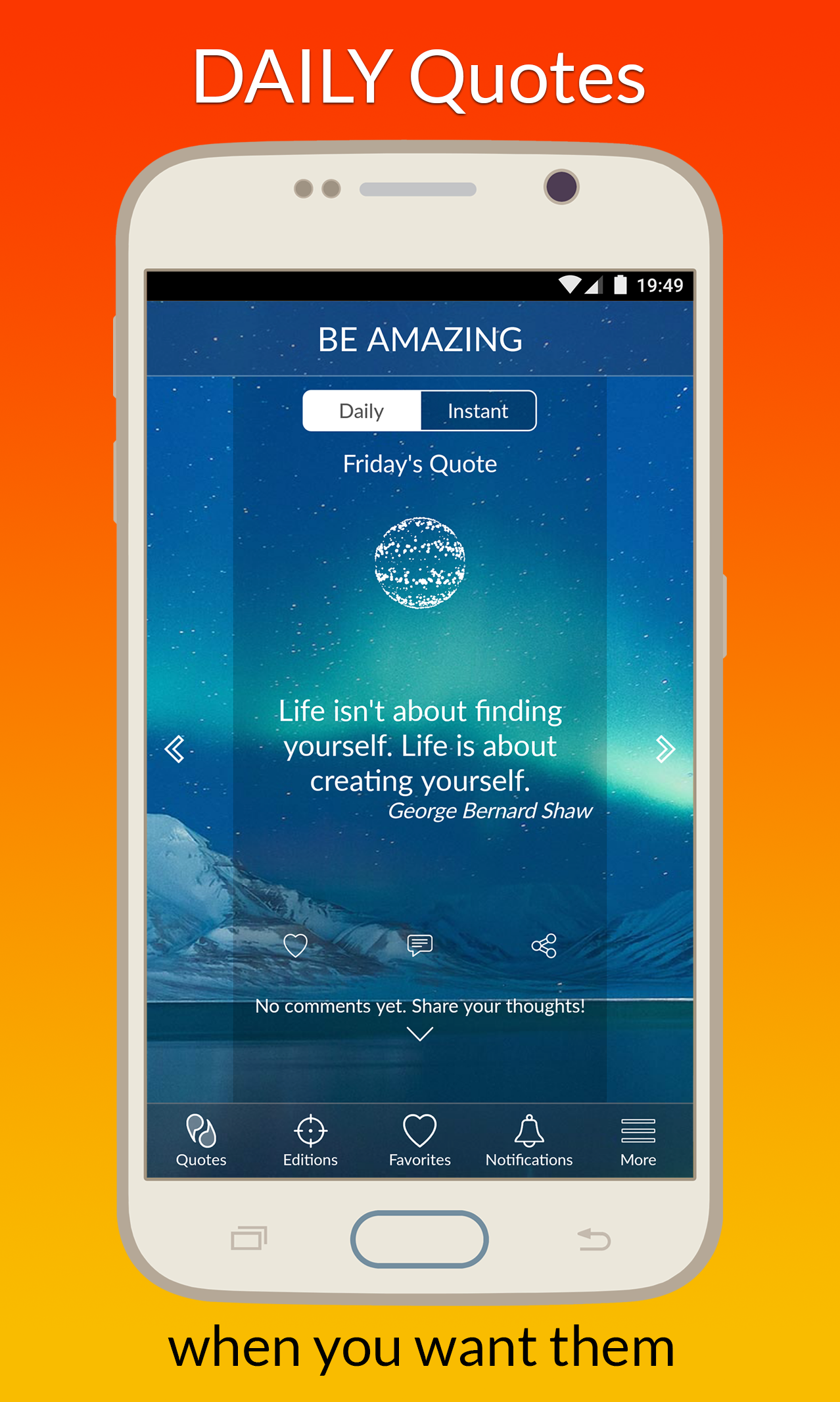 Android application Daily Motivational Quotes App screenshort