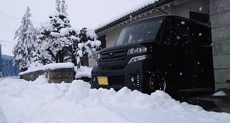 Nボックスカスタムの緑亀・大雪・夏タイヤに関するカスタム事例の投稿画像1枚目