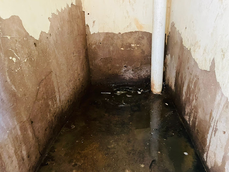 A toilet at Mthoqotho Secondary School in Pietermaritzburg.