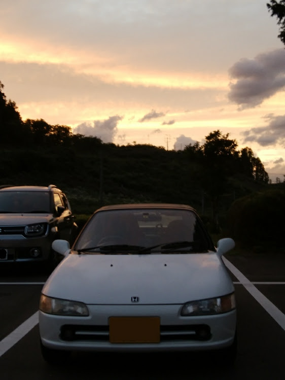 ビートの梅雨ですね・蒸します(´`:)・夕景・田んぼルニア・夏が来たに関するカスタム事例の投稿画像1枚目